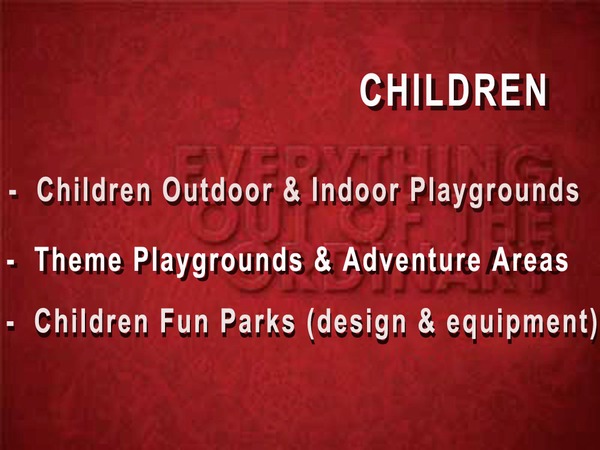 Playground design made by ART & IDEAS
Childrenґs playground design for hotels and municipalities - and also children adventures walking ways.