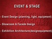 Event design and Exibition architecture made by Milo
Event Design and booth architecture - from KUNST & IDEEN will be conceives and converted.
