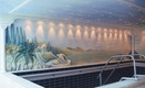 3D plastics and murals in a privat bath
A mediterrane carving and a modelled 3D landscape together with murral gives us a wonderful symbiosis