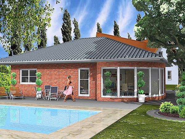 Modern prefabricated  bungalow from CHARMING HAUS
Modern bungalow houses for modern families - a prefabricated house in flat roof bungalow style. A good cheap and modern home for young families