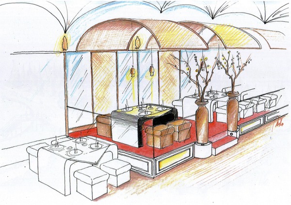 Restaurant Interior Design Ideas on Restaurant Lounge Bar Interior Design And Planning   Variant For The