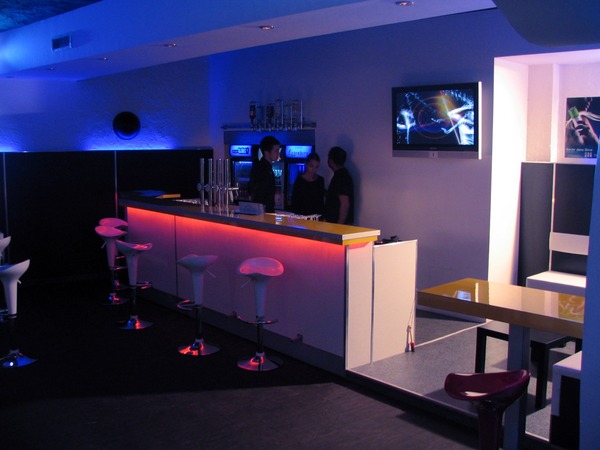Disco interior design with many light- and projection effects
Restaurant disco interior design for a lounge disco near salzburg
