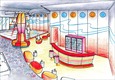 Discotheken und Bar Design Konzept mit Spielhalle