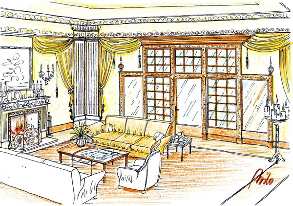  Design  Living Room on Living Room Interior Planning Design With Open Fireplacemen  S Living