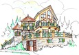 Alpine private chalet planning for a aprivat chalet in the romanien skiing area Sinaia
Alpine chalet house planning design - rusticale design variant for a romanian manager in the skiing area Sinaia, tendencyful elegant house design in the alpine style