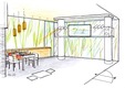 Musik Restaurant lounge Bar Design - Innenarchitektur Konzept mit Musik Bühne