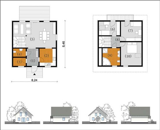 Very nice single-family wooden prefabricated house Mai - with 111 m² - at an unbeatable price
 Wooden prefabricated house Mai - with 111 sqm living space - an attractive starter home for young families - a feel-good house with high-quality features - at a sensational price.