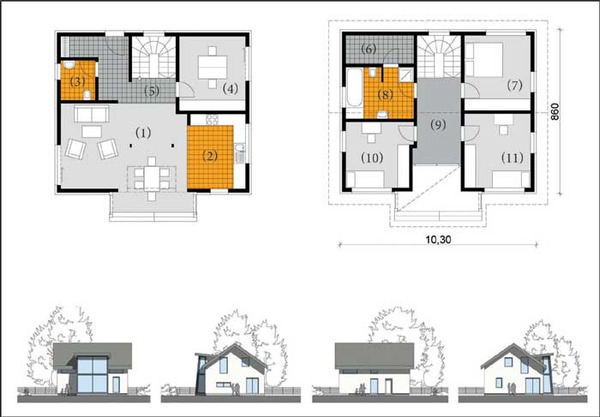 Modern wooden prefabricated house ELA   - a large living area with an excellent price
Wooden prefabricated house ELA - a very comfortable modern house with 145m ² - a beautiful home for young families. The price is sensational!