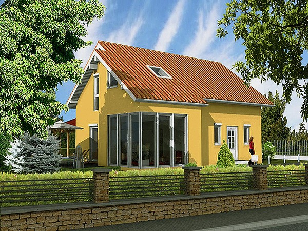 Lightweight concrete prefabricated house from CHARMING HAUS
Small prefabricated single-family house - to feel good for a small family - with a very functional floor plan - construction than wood, lightweight concrete or solid precast house.