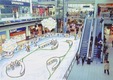 Shopping Center - an atmospheric christmas attraction - a skating rink made by plastic plates
