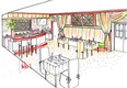 Opzione 2 - interior design ideas per la pianificazione di un nuovo ristorante e bar