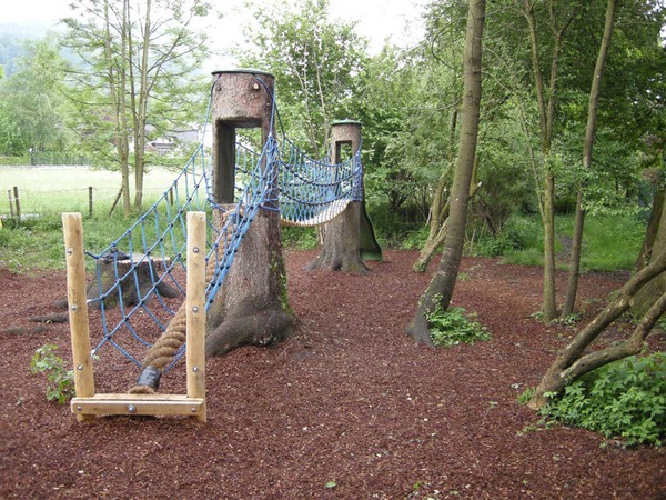 Children playground Design for an into nature inserted "Kids Play Corner"
Nature children playground - the tree elemts are the attraction of this kids play corner.
