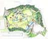 Children theme playgrounds design and planning at the Wolfgangsee lake
Children playground and theme park design concept - with many attractions: a stake village, speaking and moving trees, adventure chutes, free-climbing-area, and so on...