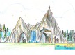 Campo giochi d'avventura e concetto disegno per il parco a tema per bambini