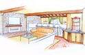 Cucine casale moderna Progettazione di interior design dello stile country Carinzia