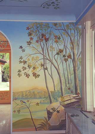 Murals and trompe l'oeil painting created atmospheric by Cornelia Hutterer
Imaginative murals and trompe l'oeil paintings are also an expression of great joy and aesthetics of the client.